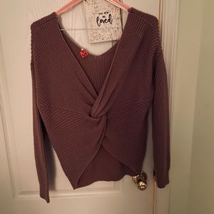 Mauve knot sweater